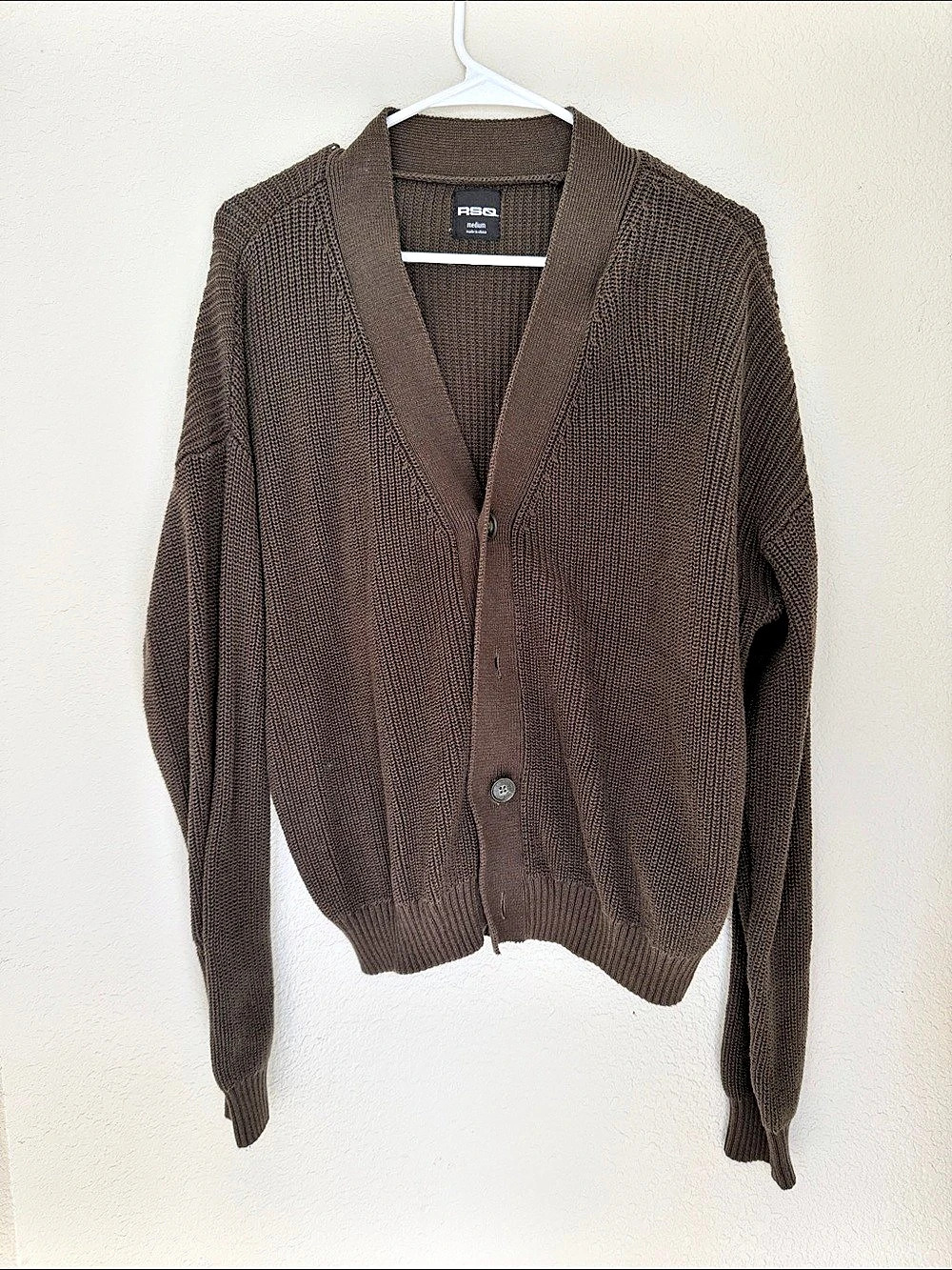 RSQ Men's Brown Cardigan Size Medium Like New